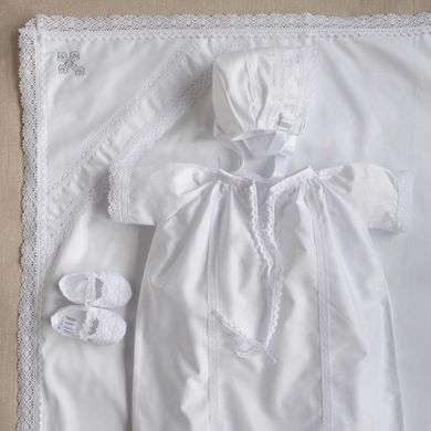 Нарядна хрестильна сорочка для дівчинки Таїнство, AN1302, 0-3 міс (56 см), 0-3 міс