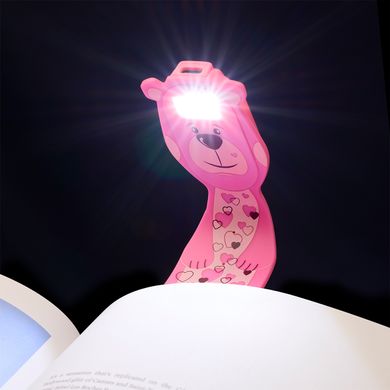 Закладка-ліхтарик FLEXILIGHТ Rechargeable серії «Друзі» - ВЕДМЕДИКА, Kiddi-FLRPBE, 6 - 16 років, 6-16 років