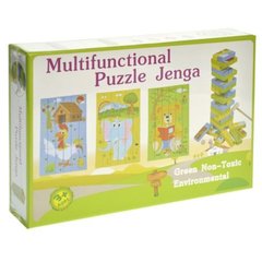Дерев'яна джанга-пазл Strateg "Multifunctional Puzzle Jenga" (англ), TS-202732