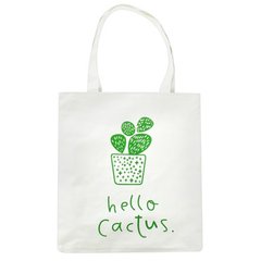 Экосумка шоппер Hello Cactus BBG-12-15-18, ROY-BBG-12-15-18(White-2)
