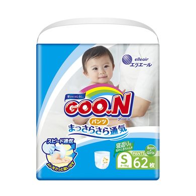 Трусики-підгузки для активних дітей 4-9 кг, Goo.N, 853625, S (4-9 кг), 0-9 міс