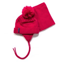 Зимовий комплект (шапка, манішка) Peluche&Tartine, F17 ACC 72 EF Raspberry, 3-5 років, 52