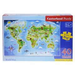 Пазлы Макси Castorland "Карта мира" (40 элементов), TS-21548
