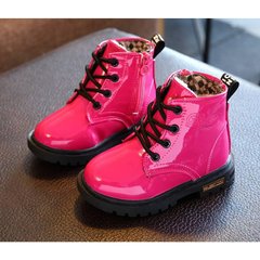 Лакированные ботинки с мехом для девочки Dinimigi, CHB-20367, 21, 21