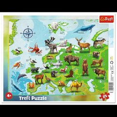 Пазлы "Карта Европы с животными" Trefl 31341, ROY-31341