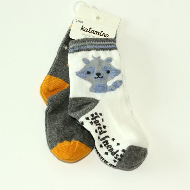 Комплект шкарпеток (2 пари): повсякденні і зі стопером Katamino, K44038-badger, 12-18 міс (21-23), 12-18 міс