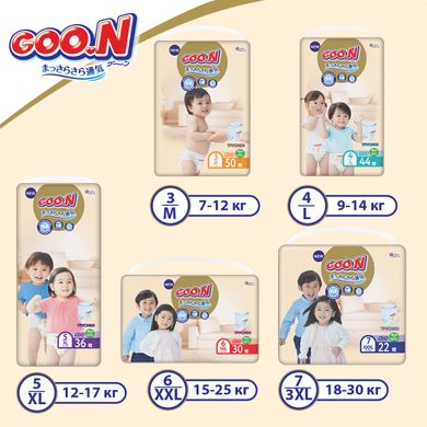 Трусики-підгузки GOO.N Premium Soft для дітей 7-12 кг, Kiddi-863227, 7-12 кг, 7-12 кг