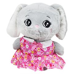 Мягкая игрушка заяц серый в розовом платье, 197240, 3-6 лет