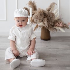 Стильний хрестильний костюм для хлопчика Артур, AN3602-2, 0-3 міс (56 см), 0-3 міс