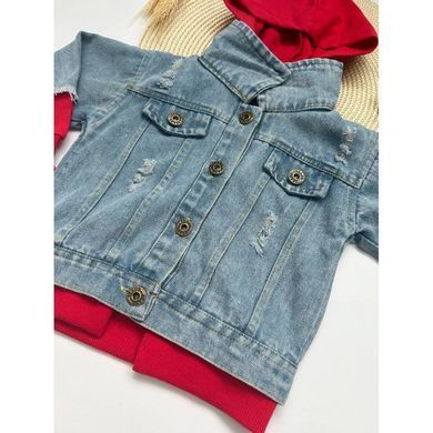 Куртка джинсовая с капюшоном YOHNTNTY CHB-10540, 110 см, 5 лет (110 см)