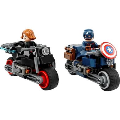 Конструктор LEGO® Мотоцикли Чорної Вдови й Капітана Амер, BVL-76260