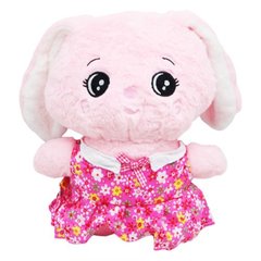 Мягкая игрушка заяц розовый в розовом платье, 197245, 3-6 лет