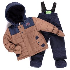 Комплект зимовий: куртка і напівкомбінезон Peluche&Tartine, F20M07BG-GoldenBrown, 12 міс (74-84 см), 12 міс (80 см)