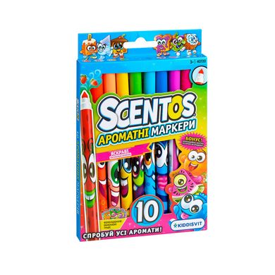 Набір ароматних маркерів для малювання - Тонка лінія, Scentos, 40720, 3-16 років