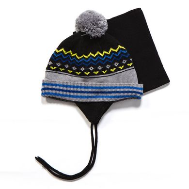 Зимний комплект: шапка, манишка Peluche&Tartine, F17 ACC 51 EG Black, 3-5 лет, 52