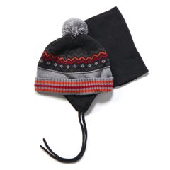 Зимний комплект: шапка, манишка Peluche&Tartine, F17 ACC 51 EG Deep Grey, 3-5 лет, 52