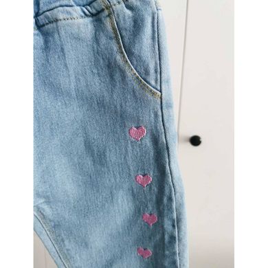 Джинси для дівчинки Pink Hearts CHB-10094, CHB-10094, 100 см, 3 роки