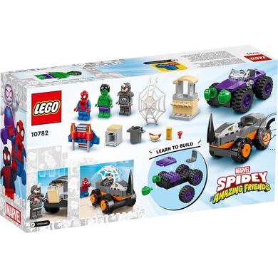 Конструктор LEGO® Битва Халка з Носорогом на вантажівках, 10782