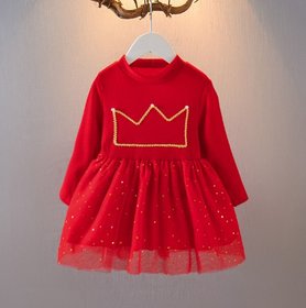 Платье для девочки Crown CHB-1596, CHB-1596, 85 см, 12-18 мес