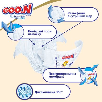 Подгузники GOO.N Premium Soft для детей 9-14 кг, Kiddi-863225, 9-14 кг, 9-14 кг