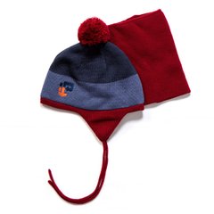 Зимний комплект: шапка, манишка Peluche&Tartine, F17 ACC 53 EG Spicy Red Pepper, 3-5 лет, 52