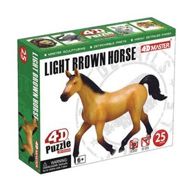 Объемный пазл Светло-коричневая лошадь, 25 элементов 4D Master, 26457