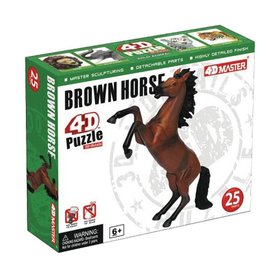 Объемный пазл Скачущая коричневая лошадь, 26 элементов 4D Master, 26459