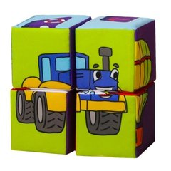 Кубики мягкие MiC "Собери картинку" (Транспорт), TS-172506