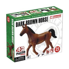 Объемный пазл Темно-коричневая лошадь, 25 элементов 4D Master, 26482
