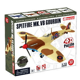 Объемный пазл Самолет Spitfire MK.VB Gourbin, 30 элементов 4D Master, 26909