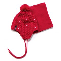 Зимовий комплект (шапка, манішка) Peluche&Tartine, F17 ACC 68 EF Scarlet, 3-5 років, 52