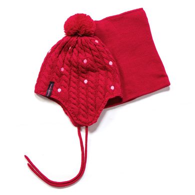 Зимний комплект: шапка, манишка Peluche&Tartine, F17 ACC 68 EF Scarlet, 3-5 лет, 52